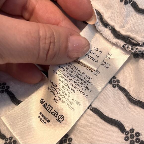 Anthropologie Maeve Clip Dot Relaxed Button down Shirt Size 10 - Picture 8 of 12